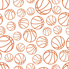 Basketball seamless pattern