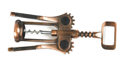 Corkscrew isolated on white