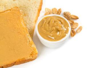 peanut butter isolated on white