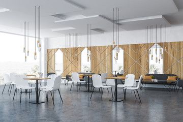 Panoramic cafe corner