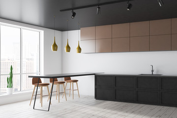 Brown cupboard kitchen corner