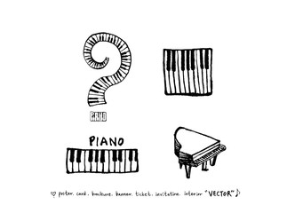 음악회 포스터 / 손으로 그린 음악 일러스트