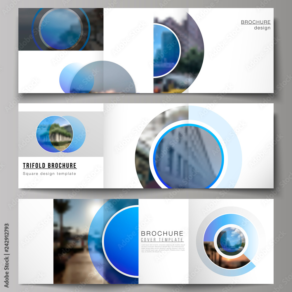 Canvas Prints the minimal vector editable layout of square format covers design templates for trifold brochure, fl