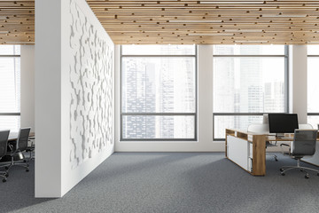 Hexagonal pattern office and meeting room
