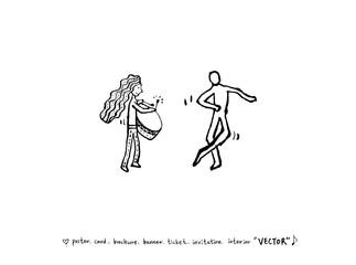 음악회 포스터 / 손으로 그린 음악 일러스트