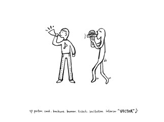 음악회 포스터 / 손으로 그린 음악 일러스트