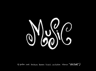 음악회 포스터 / 손으로 그린 음악 일러스트