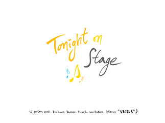 음악회 포스터 / 손으로 그린 음악 일러스트