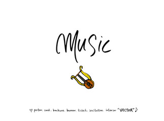 음악회 포스터 / 손으로 그린 음악 일러스트