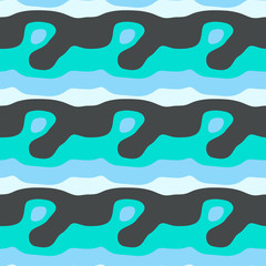 Seamless pattern background of multicolored lines with scribbler.