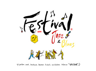 음악회 포스터 / 손으로 그린 음악 일러스트