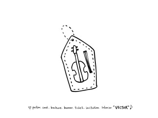 음악회 포스터 / 손으로 그린 음악 일러스트