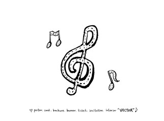 Fototapeta premium Plakat koncertowy / ilustracja muzyczna rysowane ręcznie