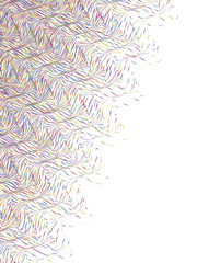 Abstract background, optical illusion of gradient effect. Stipple effect. Rhythmic colorful noise particles. Grain texture