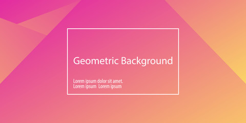 Geometric background. Minimal abstract cover design. Creative colorful wallpaper. Trendy gradient poster. Vector illustration.