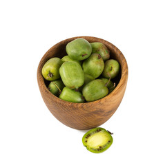 actinidia isolated on white