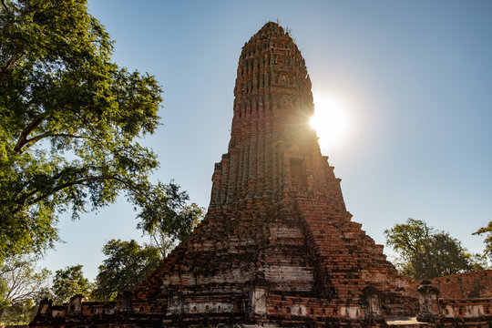 Old temple in Thailand (Worachet temple Ayutthaya)