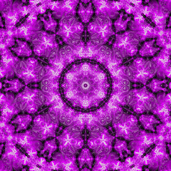 purple and violet tile  indian neon mandala