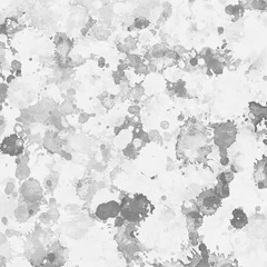 Cercles muraux Vieux mur texturé sale Gray paint splatter effect texture on white paper background. Artistic backdrop. Different paint drops.