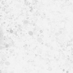 Gray paint splatter effect texture on white paper background. Artistic backdrop. Different paint drops. © artistmef