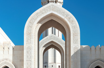 Fototapeta na wymiar Sultan Qaboos Grand Mosque - Muscat - Oman