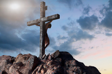 Jesus Christ on the cross, 3d render