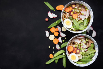 Two Bowls of Udon Soup