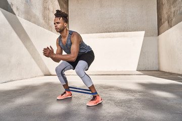 young man working out