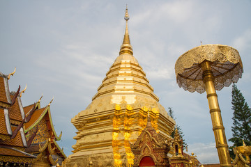 Wat Phra That Doi Suthep an iconic historical landmark in Chiang Mai the northern province of Thailand.