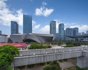 Fototapeta na wymiar view of financial district, shenzhen, china.