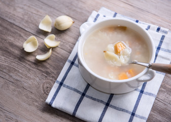 Lily sweet potato congee