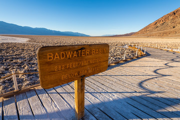 Badwater Basin at Sunset