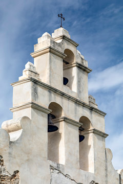 Spanish Mission Bell Wall - San Antonio, Texas - Mission San Juan Capistrano