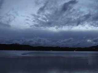 sunset over lake