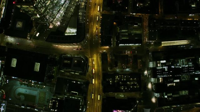 Aerial Rooftop View At Night A10 Shoreditch London 