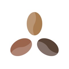 Coffee bean vector, coffee related flat style icon