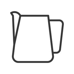 Pitcher vector, coffee related line style editable stroke icon