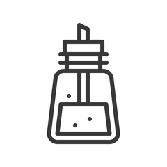 Sugar bottle vector, coffee related line style editable stroke icon