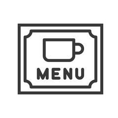 Coffee menu vector, coffee related line style editable stroke icon
