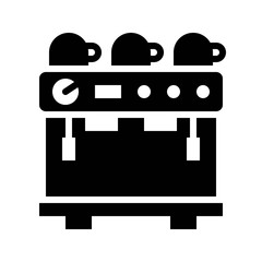 Espresso machine vector, coffee related solid style