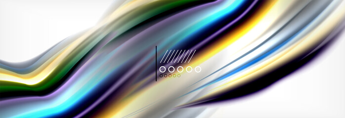 Smooth liquid blur wave background, color flow concept, illustration