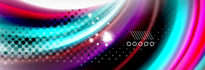Smooth liquid blur wave background, color flow concept, illustration