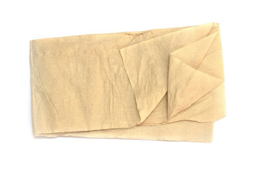 Fototapeta na wymiar Tissue Paper on white background