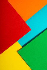 Vibrant colors palette paper design. Geometric shapes.