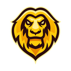 lion head e sport logo mascot template vector illustration