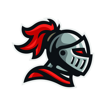 knight warrior logo mascot template vector illustration
