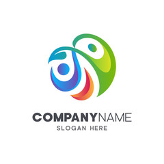 health and  people logo design