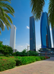 Fototapeta na wymiar Park in Abu Dhabi city