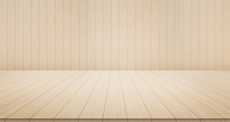 Empty wood table for mockup