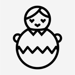 Outline tumbler pixel perfect vector icon